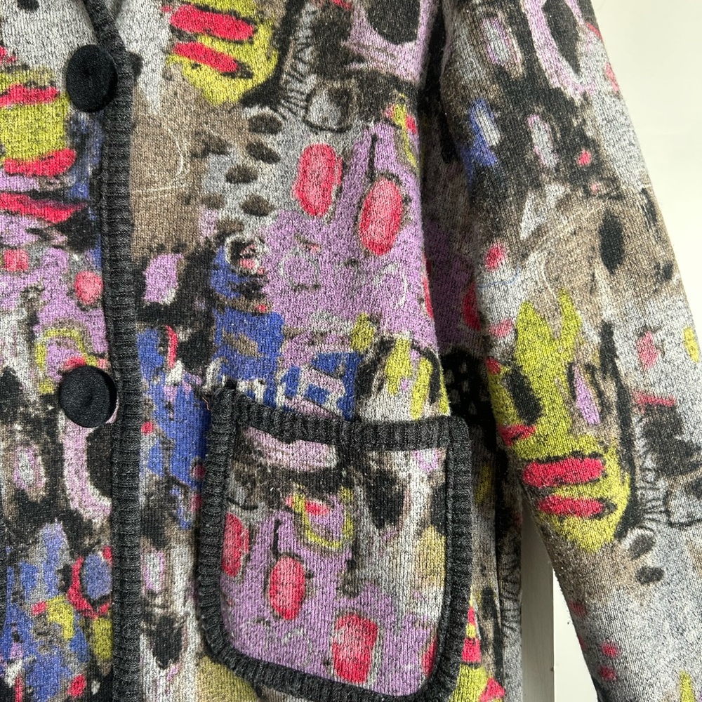 Vibrant Multicolor Women's Teddy Jacket - Picture 3 of 7